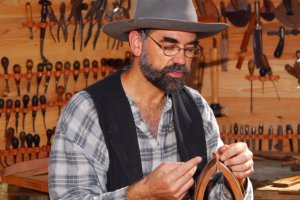 Art handstitching at Morningside Nature Park. Photo by Sean Dowie