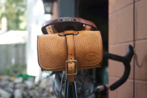 One-strap bag on Brooks saddle