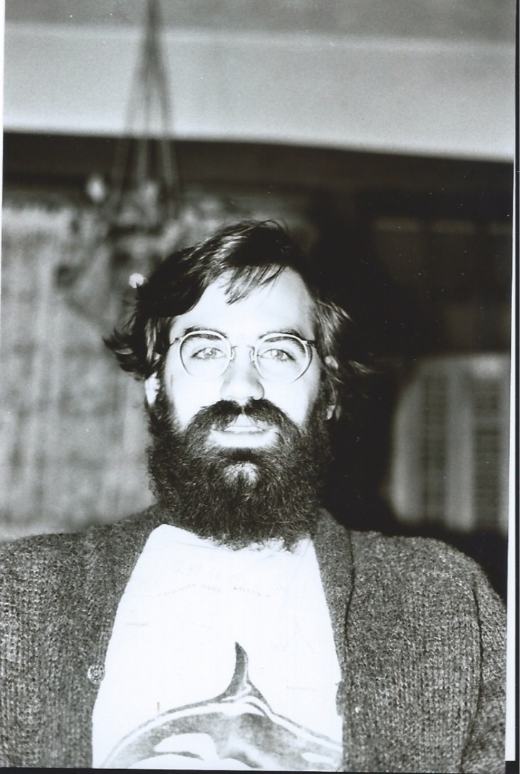 Self portrait that was used to make a huge drawing in Art School using regular shapes. (I can't find an image of the drawing...)