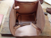 The inside part of the box was made first.